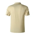 thumbnail image 4 of Men Shirts Men's Short Sleeve Embroidered Western Cowboy Leisure Snap Button Shirt Mens Shirt Khaki L, 4 of 4