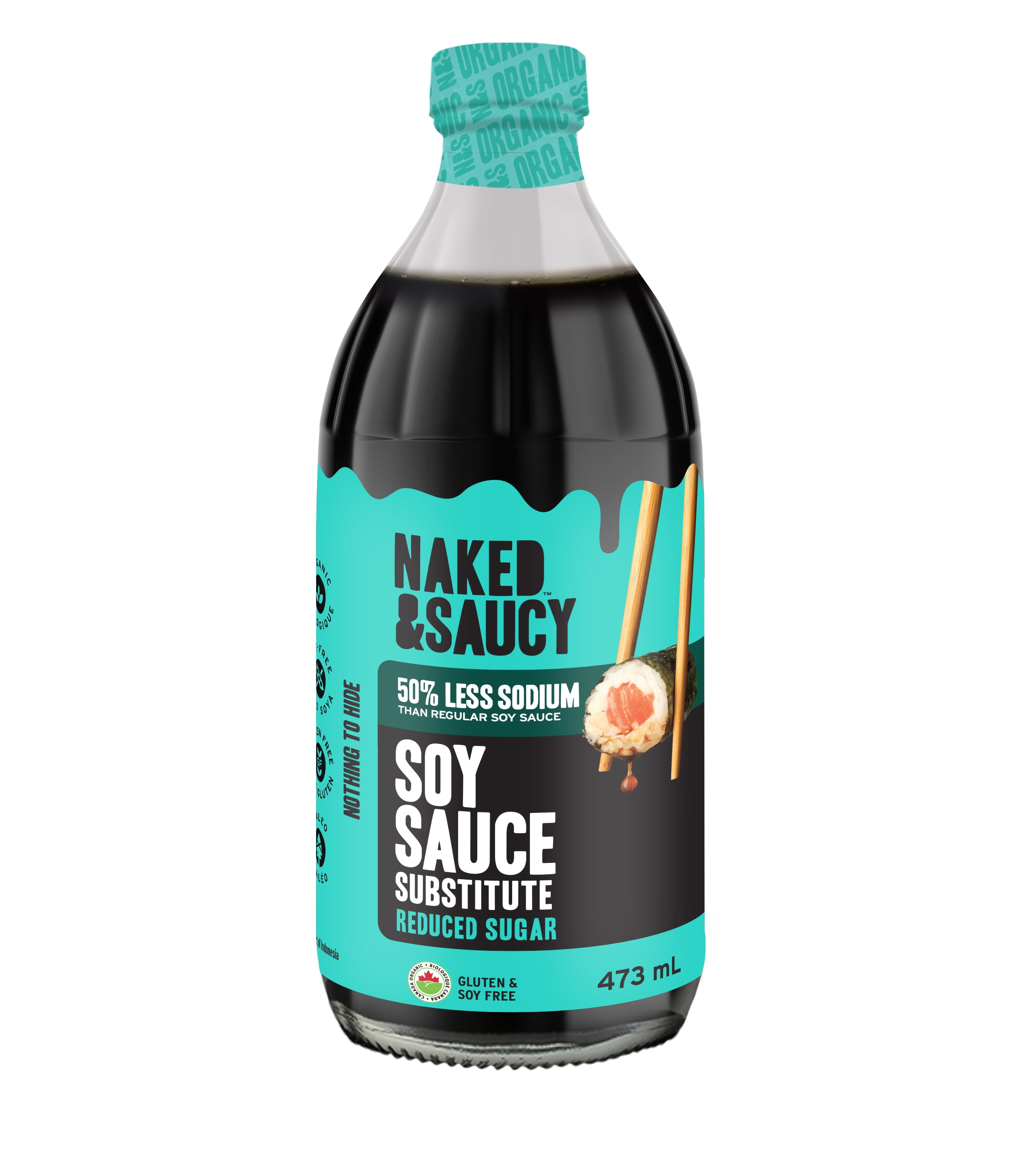 Naked & Saucy Low Sodium Coconut Aminos, Soy-Sauce Substitute, 473mL