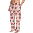 thumbnail image 3 of Kdxio Hand Drawn Watermelon Print Men's Sleep Pajama Pant Lounge Pants with Pockets, 3 of 8