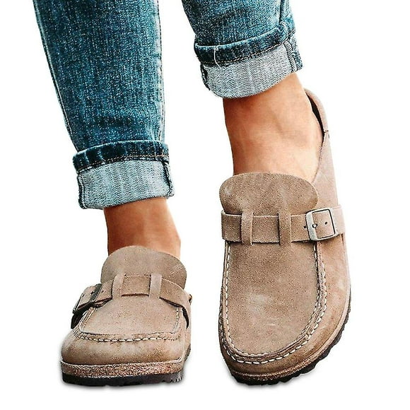 Women Casual Comfy Clogs Suede Slip On Sandals Summer Home Office Shoes