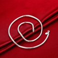 thumbnail image 2 of Aoxiang Plata de Ley 925 16/18/20/22/24/26/30 pulgadas cadena de serpiente pulsera collar conjuntos para mujer hombre joyería de moda, 2 of 2