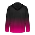 thumbnail image 3 of ameIAEA Mens Fall Hooded Sweatshirts Long Sleeve Button Pullover Tops Gradient Color Casual Shirts, 3 of 4