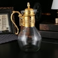 thumbnail image 4 of Tetera de Vidrio, Jarra de Agua Calentable Conpa y Taza Jarra de Bebidas de Vidrio Grande Resistente Al Calor Tetera de Té fría y Caliente de Estilo Vintage para Té Helado,, 4 of 7