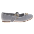 thumbnail image 2 of Badgley Mishcka Girls Ballerinas Shoes (Little Kids  Big Kids), Silver, Size: 13, 2 of 8