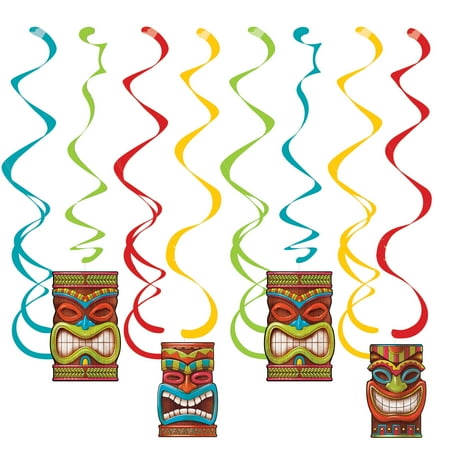 Tiki Time Dizzy Danglers, 8 pk
