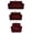 Burgundy, variant on 3-Piece Stretch Slipcover Set for Sofa, Loveseat, and Chair - Solid Gray Spandex Furniture Covers