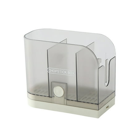 

Chopstick Holder Draining Chopstick Organizer Rack Plastic Kitchen Spoon Fork Storage Box White by Hi.FANCY