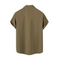 thumbnail image 3 of fatyb Mens Striped Shirts Summer Short Sleeve Button down Shirts Casual Vacation Beach Pocket Shirts, 3 of 4