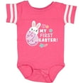 thumbnail image 3 of Inktastic My First Easter with Bunny Behind Egg Girls Baby Bodysuit, 3 of 5