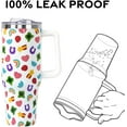 thumbnail image 4 of St Patricks Day Gifts 40 oz Tumbler with Handle and Straw Lid,Cute St Patrick''s Day Spring Easter Gift for Women Men Lucky Charm Shamrock Vacuum Insulated Leak Proof Stainless Steel Coffee Cup Mug, 4 of 6
