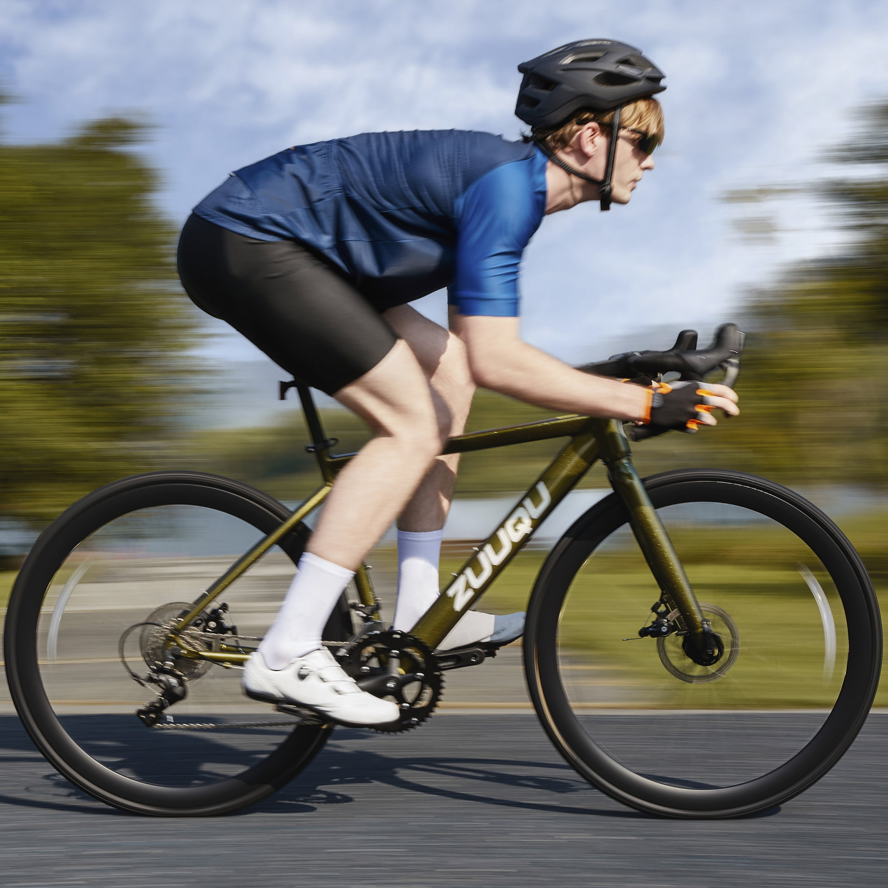 ZUUQU Phaedra 700C Drop Bar Gravel Bike,16-Speed Road bicycle with Disc Brakes ,Green,Adult