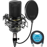 MXL 770 Cardioid Condenser Microphone Bundle with Shock Isolation Mount, Blucoil 10-FT Balanced XLR Cable, and Pop Filter Windscreen