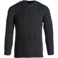 thumbnail image 6 of Aran Woollen Mills Men's 100% Wool Irish Cable Knit Fisherman Sweater Pullover Made in Ireland, 6 of 8