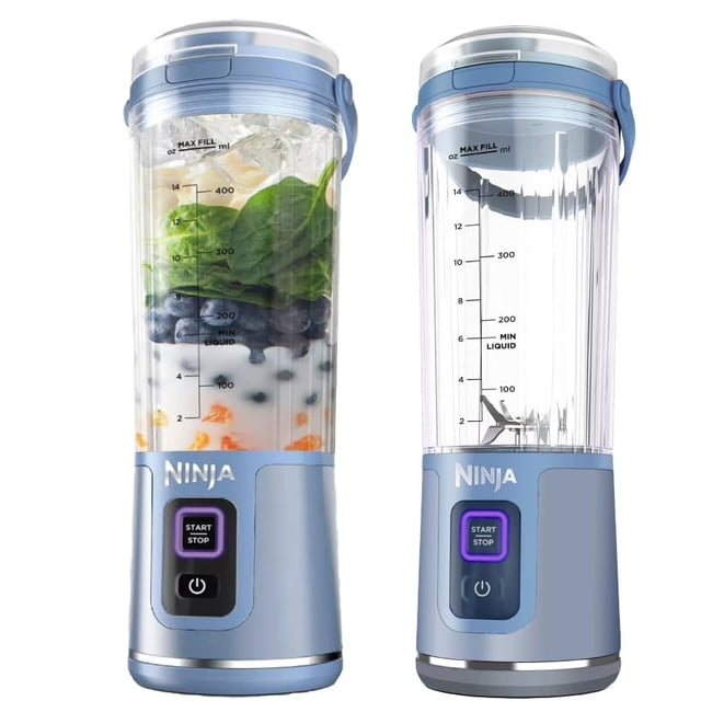 Paquete 2 Licuadoras Portatil Ninja 18oz Azul Reacondicionado