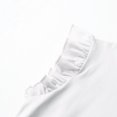 thumbnail image 3 of Kids Girls Basic Ruffle Sleeve Cute T Shirt Tunic Tank Tops Crewneck Blouse Size 4-5T, 3 of 6