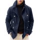 thumbnail image 1 of Hombres Casual Sólido Turndown Suelto Sin Capucha Cardigan Multi-botón Abrigo Pompotops oipoqjl27174, 1 of 3