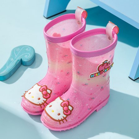 

Hello Kittys Child Rain Boots Sanrioed Girl Rain Boots Anime Cinnamoroll Kuromi Water Proof Anti-Slip Kawaii Rain Glue Boots