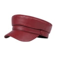 thumbnail image 4 of Boina con visera para mujer, gorra de violinista, gorra de marinero para yate, gorra de taxista para repartidor de periódicos para picnic borgoña, 4 of 7