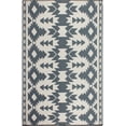 thumbnail image 4 of Fab Habitat Outdoor Rug - Waterproof, Fade Resistant, Crease-Free - Premium Recycled Plastic - Southwestern Aztec Neutral - Patio, Deck, Porch, Balcony, Laundry Room - Miramar - Gray - 4 x 6 ft, 4 of 9