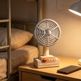 thumbnail image 5 of JZCHUNTOY Vintage Table Desk Fan, 3 Speed Low Noise Small Desktop Fan, Portable Lightweight Retro Design Air Cooler for Home, Office, Bedroom, Desktop and Small Space Cooling, 5 of 6