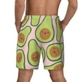 thumbnail image 3 of Kdxio Cute Avocado Print Men'S Swim Trunks With Compression Liner 7 Inch Inseam Quick Dry Swim Shorts, 3 of 7