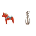 thumbnail image 1 of Miniatura de estatua sueca de una pareja abrazada, figura decorativa hecha a mano en madera y resina, ideal para regalar o decorar el hogar., 1 of 8