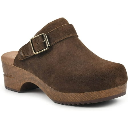 WHITE MOUNTAIN Shoes Being Womens Clog 9 Brown/Suede