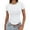White, variant on LIZUOJUNF Basic T Shirts for Wome Crew Neck Shirt Dressy Casual Blouse Basic Tshirts Dressy Casual Summer Spring, S