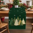 thumbnail image 2 of Table Runner Dresser Scarves 90 Inch Long,Christmas Trees Star Linen Dining Table Runners, 2 of 9
