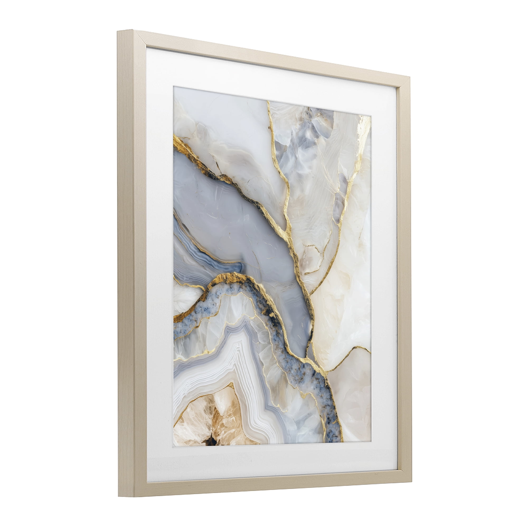Stupell Industries Glimmering Layers of Agate Birch Framed Print Under Glass, design by Svetlana Aleynikova