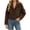 S82 Brown, variant on Womens Faux Suede Fringe Jacket Western Cowboy Style Lapel Collar Button Front Cropped Coat Casual Boho Outerwear for Fall Festival Concert Black,XS