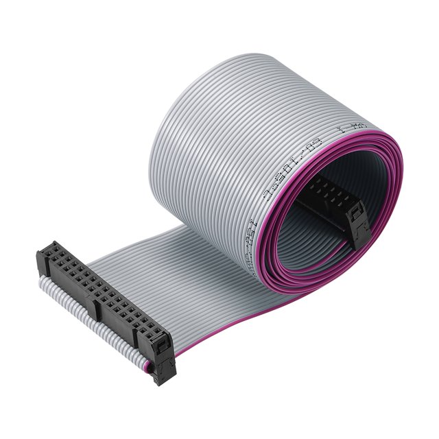 Cable plano IDC Uxcell con conector FC/FC tipo A de 34 pines, longitud de 3.28ft y paso de 0.1''