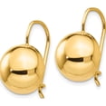 thumbnail image 2 of 14K Yellow Gold 12.00mm Hollow Half Ball Earrings (19 X 12) Made In Puerto Rico th658, 2 of 5