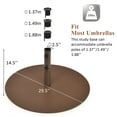 thumbnail image 4 of Costway Parasol de Patio 10 Pi pour l'Extérieur avec Support de Parasol Rond Robuste de 59 Lb, 4 of 7
