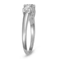 thumbnail image 2 of 10K White Gold Three-Stone Lab Grown Diamond Engagement Ring- Classic Solitaire Trio Ring for Women, F-G, 1 Carat TW, (Ring Size : 5), 2 of 2