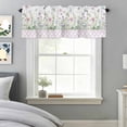 thumbnail image 5 of Spring Wildflowers Window Valance for Kitchen, Pink Morocco Blue Flower Plant Country Rod Pocket Short Curtain for Small Windows, Light Filtering Decorative Valance, 42 x 18 Inch, 5 of 9