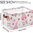 thumbnail image 3 of Coolnut Valentine's Day Gnome Storage Bins Foldable Canvas Fabric Storage Basket with Handles for Organizing, Large Storage Baskets for Shelves Closet Decor Gifts, 3 of 7