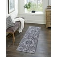 thumbnail image 2 of Rugs.com Francesca Collection Washable Rug – 6 Ft Runner Dark Gray Flatweave Rug Perfect For Hallways, Entryways, 2 of 8