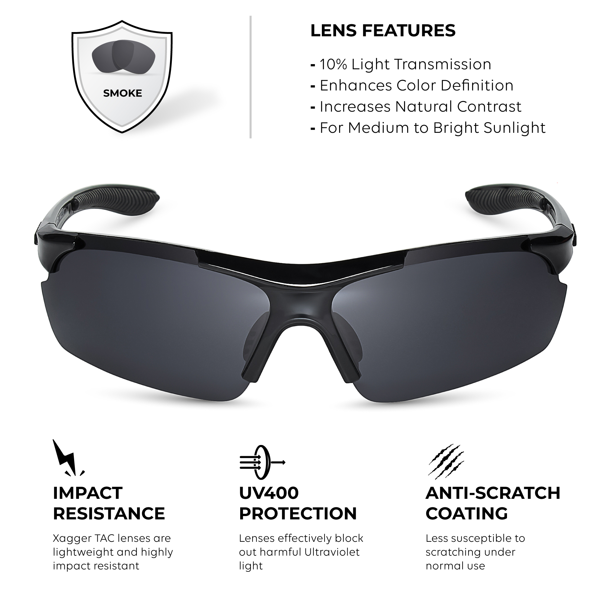Xagger Polarized Wrap-Around Sport Sunglasses photo 2