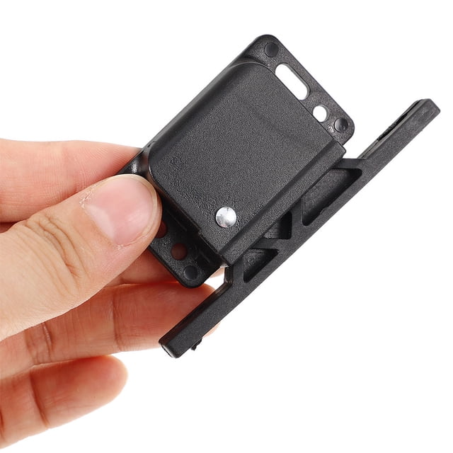 WRITWAA 4Sets Rv Sliding Door Latches Black Heavy Duty Push to Close Secure Drawer Catch for Vehicles