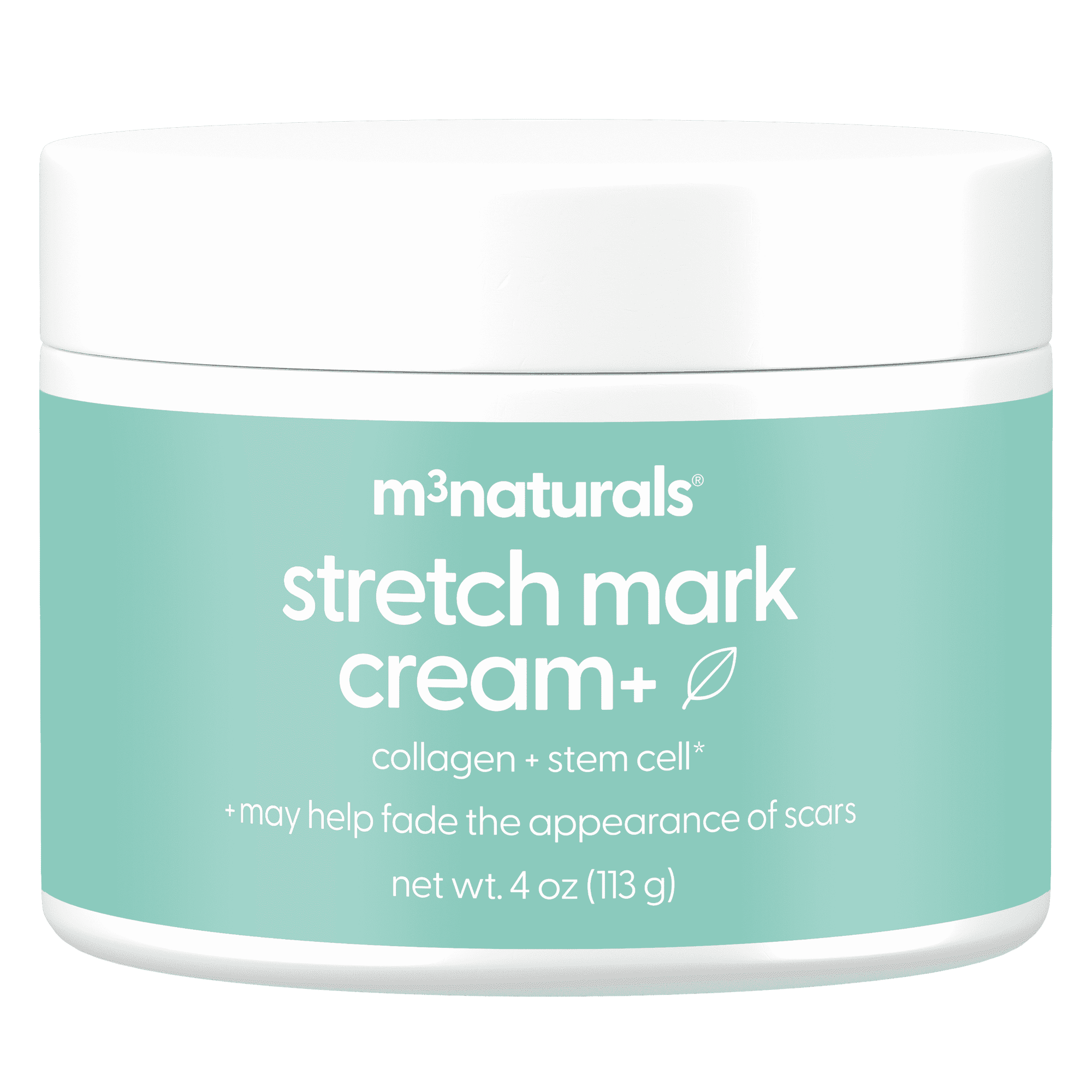M3 Stretch Mark Cream Infused with Collagen & Stem Cell Maternity Skincare Stretch Mark Prevention & Scar Remover Lotion Green Tea Extract & Raspberry Ketones, 4oz