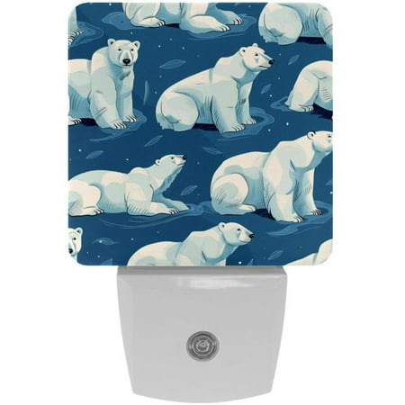 

Polar Bear LED Square Night Lights- Energy Efficient and Stylish Illumination for Every Corner of Your Space