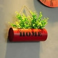thumbnail image 4 of MasteelfCA 1Pc Iron Wall Hanging Flower Bucket Industrial Style Decor Green Plant Container, 4 of 8