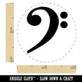 thumbnail image 2 of Bass Clef Music Self-Inking Rubber Stamp Ink Stamper - Yellow Ink - Mini 1/2 Inch, 2 of 7