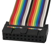 Uxcell 20 Pin 20 Way F/F Connector IDC Flat Rainbow Color Ribbon Cable Plastic for DIY 2 Pcs 19.7ft Length
