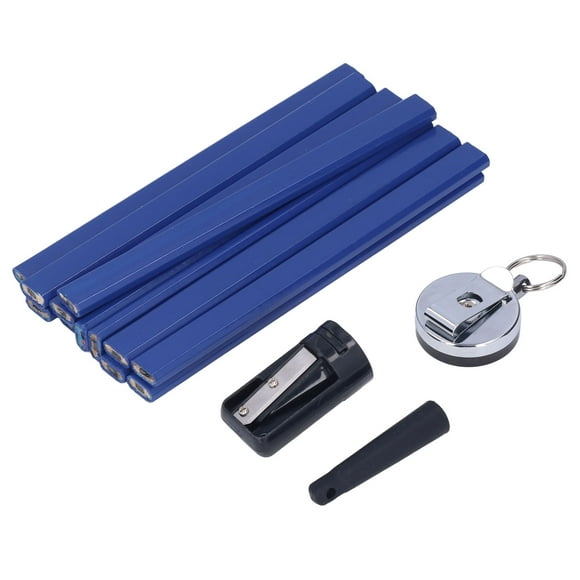Lériz de 7 Pulgadas de Lápiz de Carpinero Con Sacapuntas de Lápiz de Madera de Madera de Madera Octogonal Plana para Carpintería para Carpintería