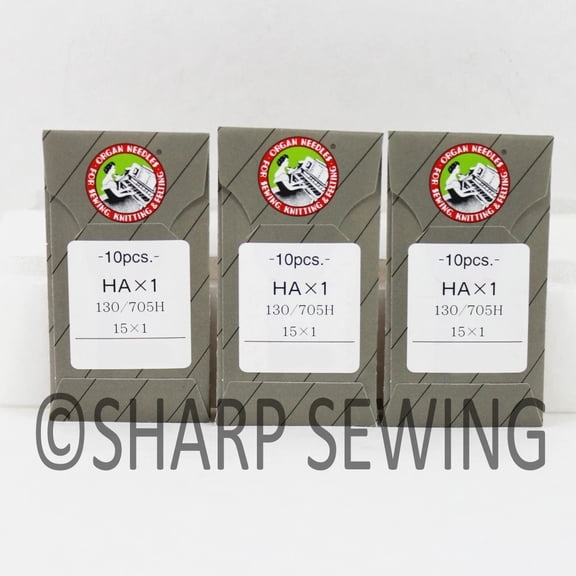 Teamwork JUKI MO-644 SERGER NEEDLES #11BP, 12BP, 14BP (10 EACH ) #15x1 130/705H HAX1