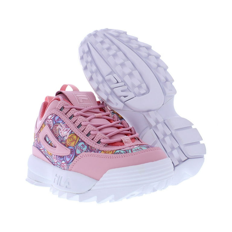White Rose Pink Filas Fila Disruptor II Valentine's Day Womens