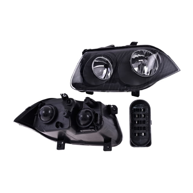 Faro Jetta 2008 A 2015 Volkswagen Izq Fdo Negro Manual P/Halog DEPO .