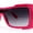 Fuchsia - Smoke, variant on XXL Curved Wrap Around Rectangular Thick Arm Sport Plastic Sunglasses All Black